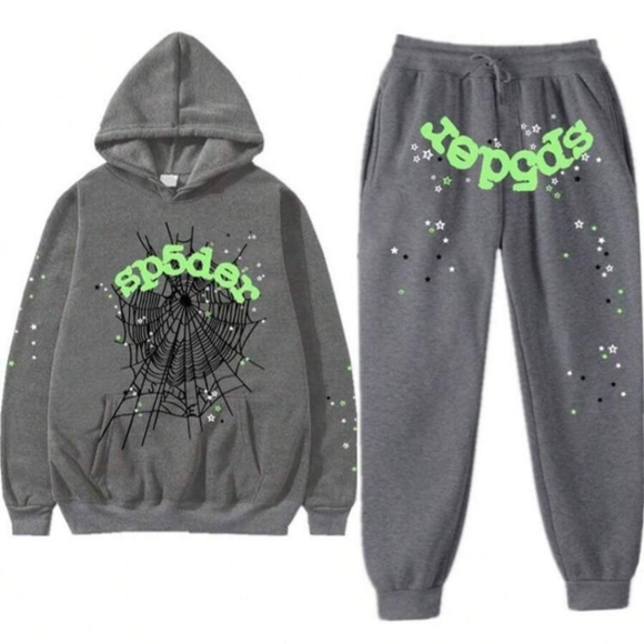 Spoder Gray Sweatpants & Joggers Set